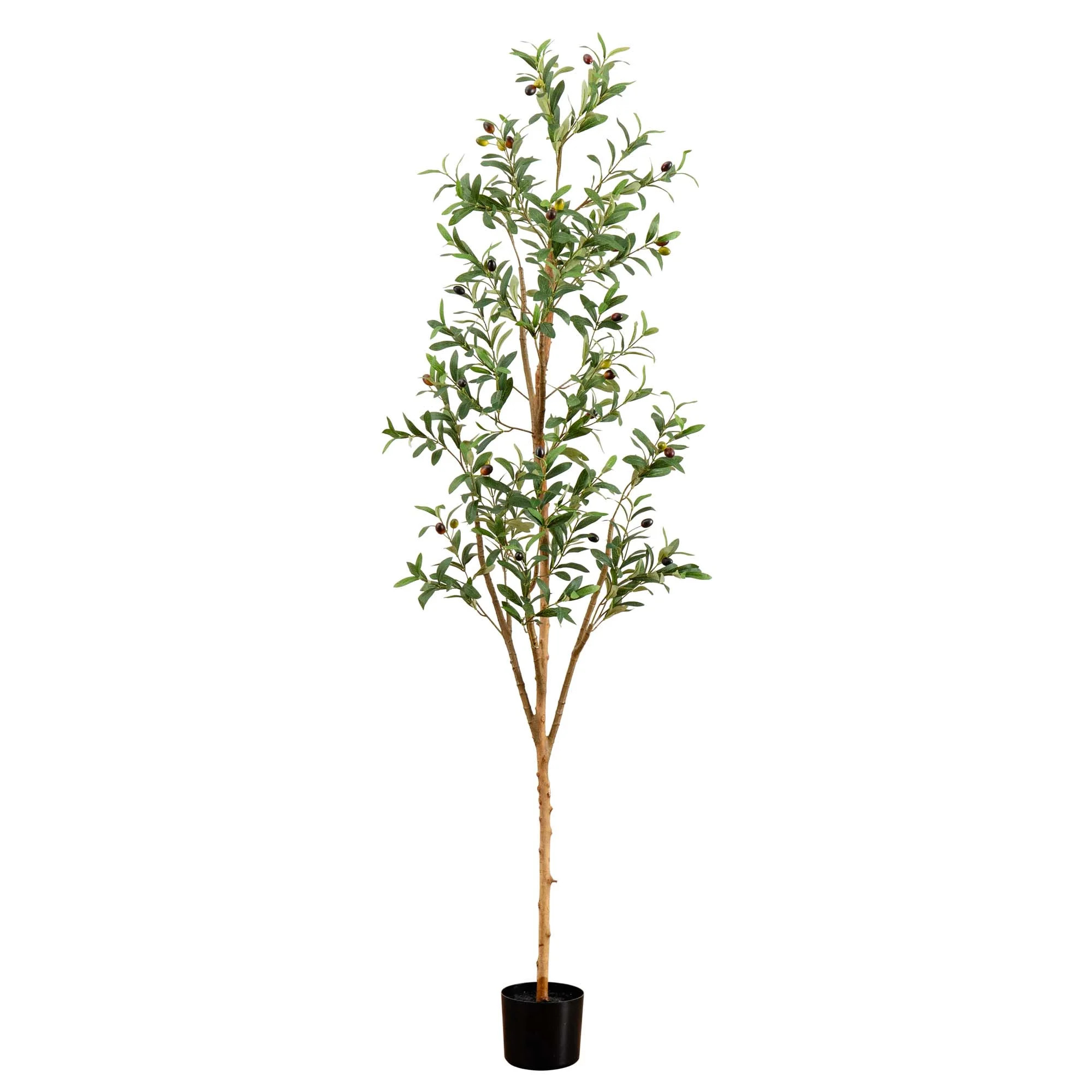 Nearly Natural 6ft. Artificial Olive Tree with Natural Trunk | Walmart (US)
