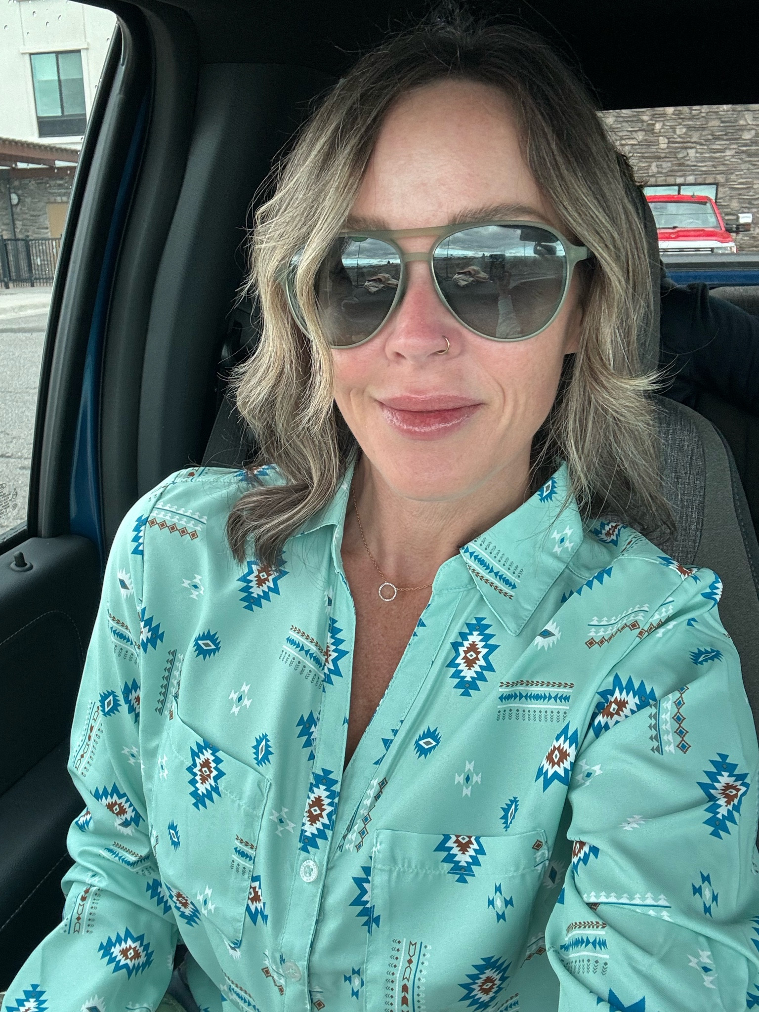 Does anything scream "tourist in Montana" like an Aztec print fishing shirt? 😉 

This #magellan shirt from Academy Sports is lightweight and perfect for any outdoor activity! It is also cute so it can be worn with your blue jeans and Hey Dudes, as well! 😘

I'm wearing a medium. 

#LTKFindsUnder50 #LTKSeasonal #LTKActive