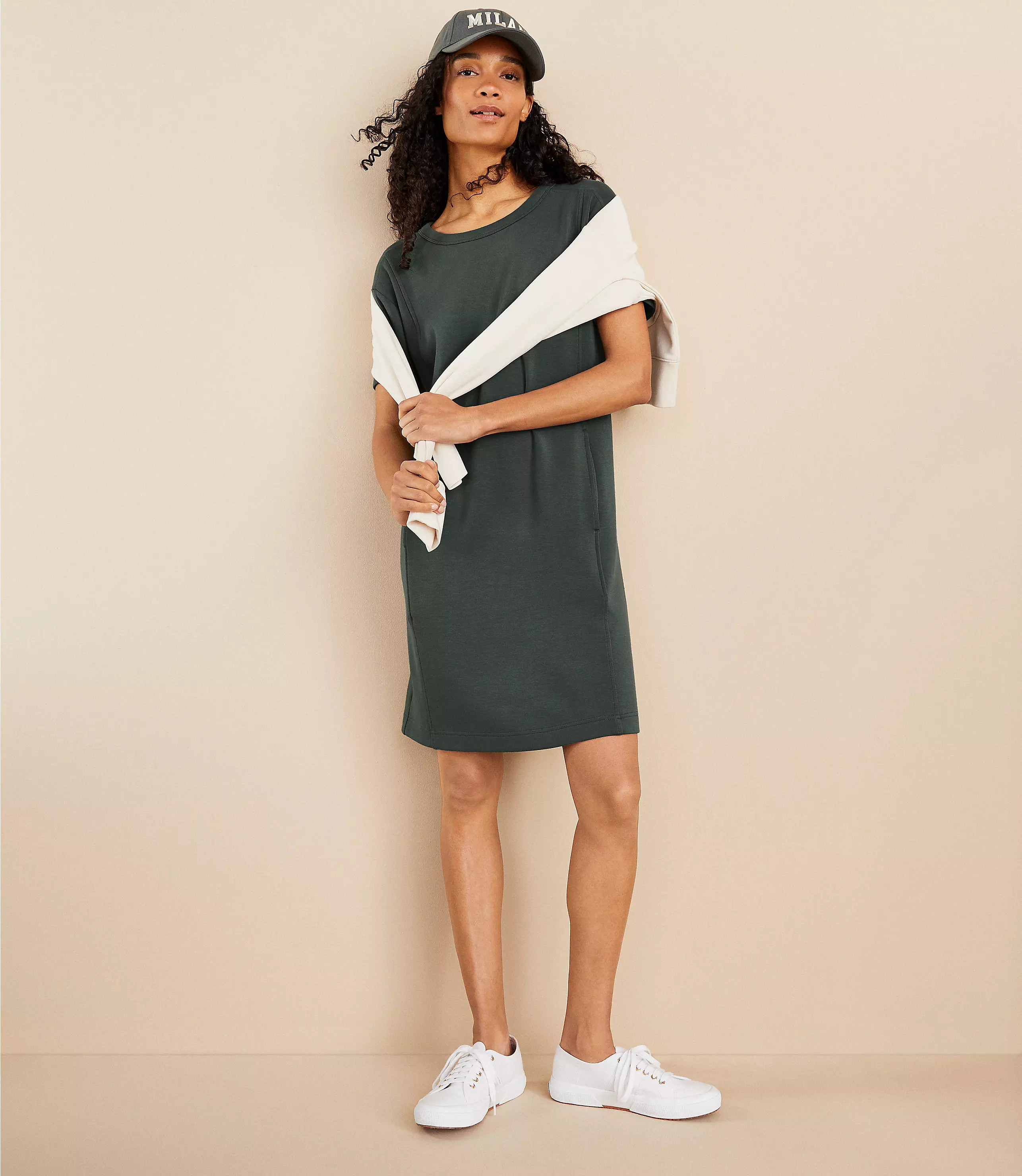 Lou & Grey Seamed Scubasoft Mini Pocket Dress | LOFT