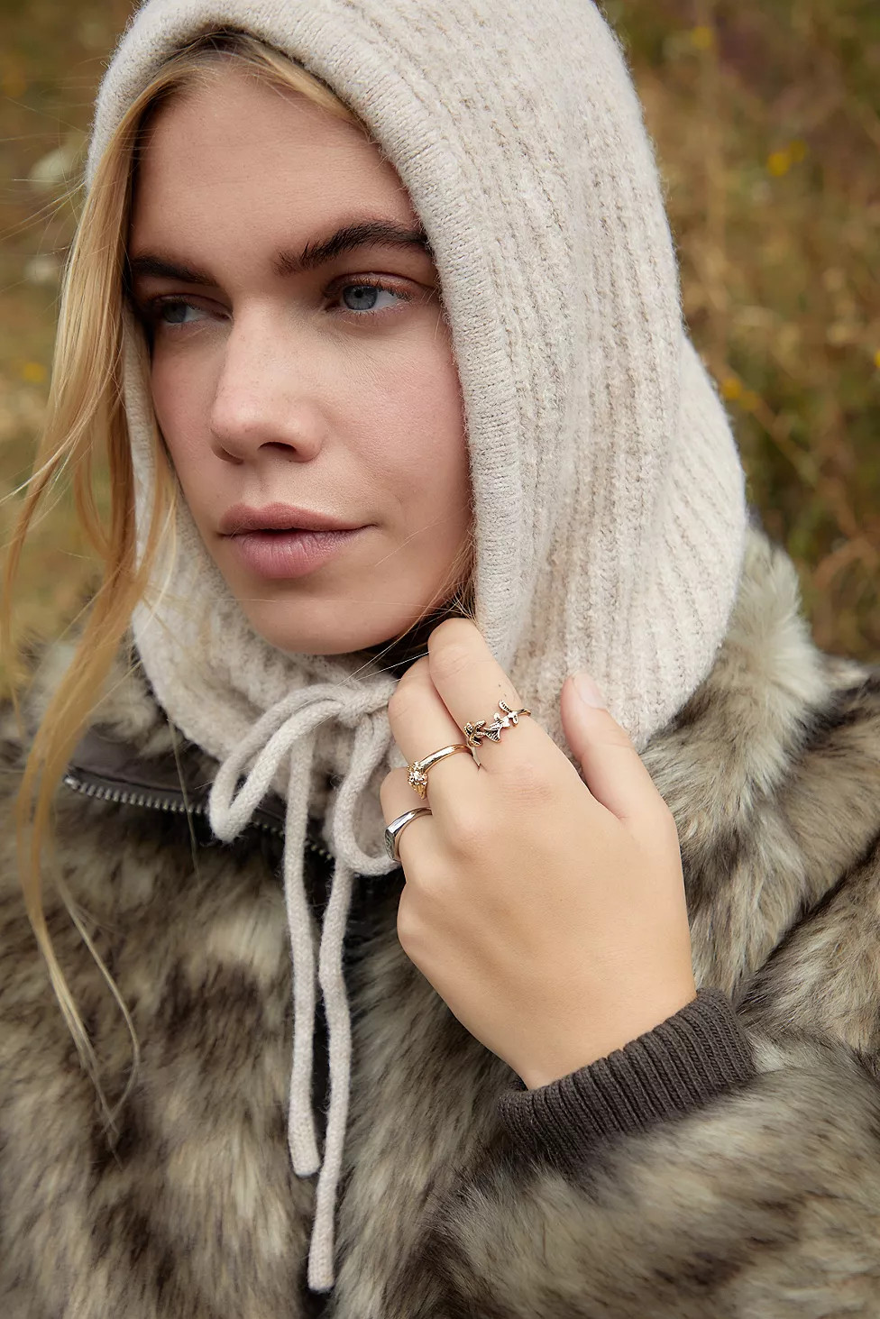 UO Flat Knit Hood | Urban Outfitters UK