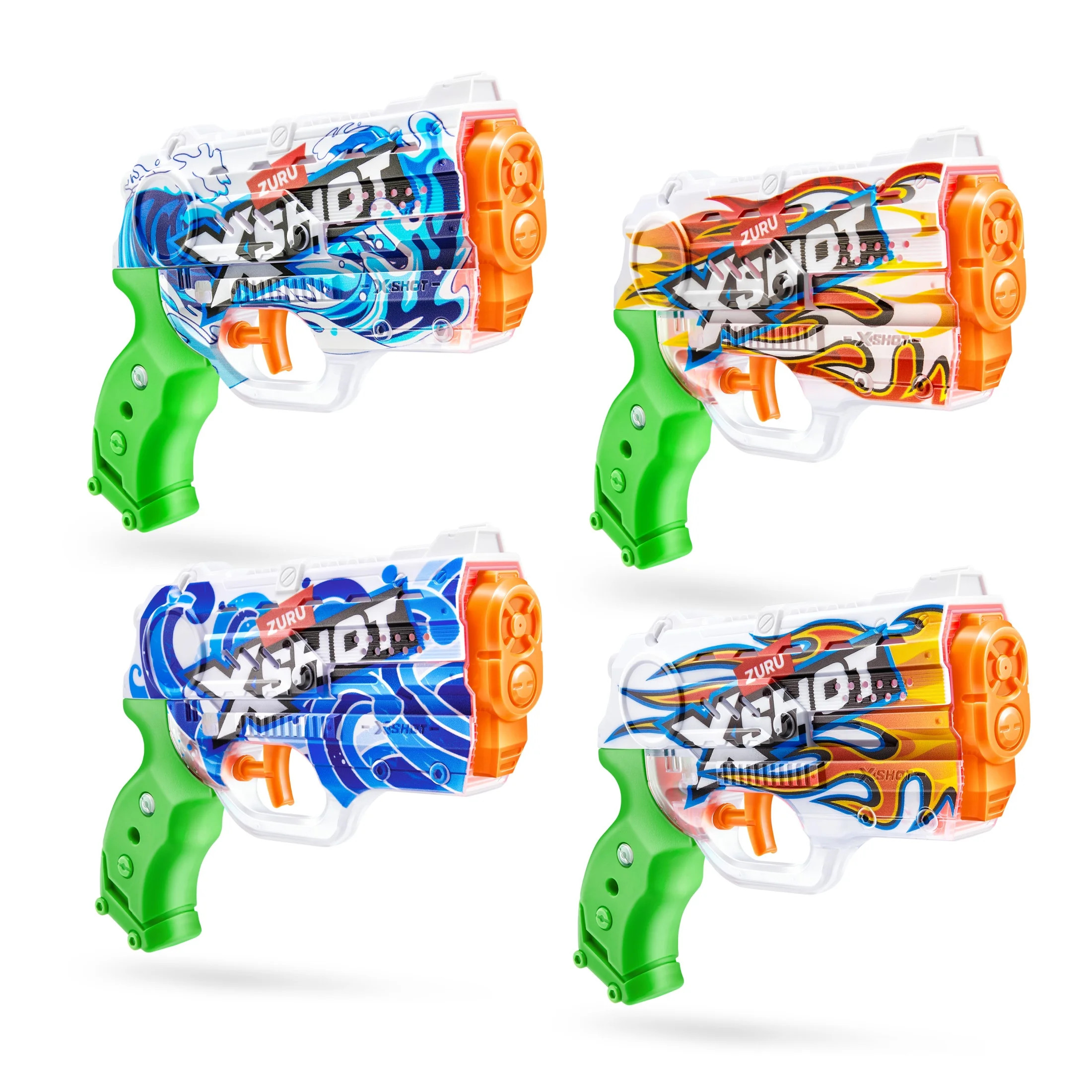 XSHOT Water Fast-Fill Skins Nano Water Blaster 4-pack by ZURU for Ages 5+ | Walmart (US)