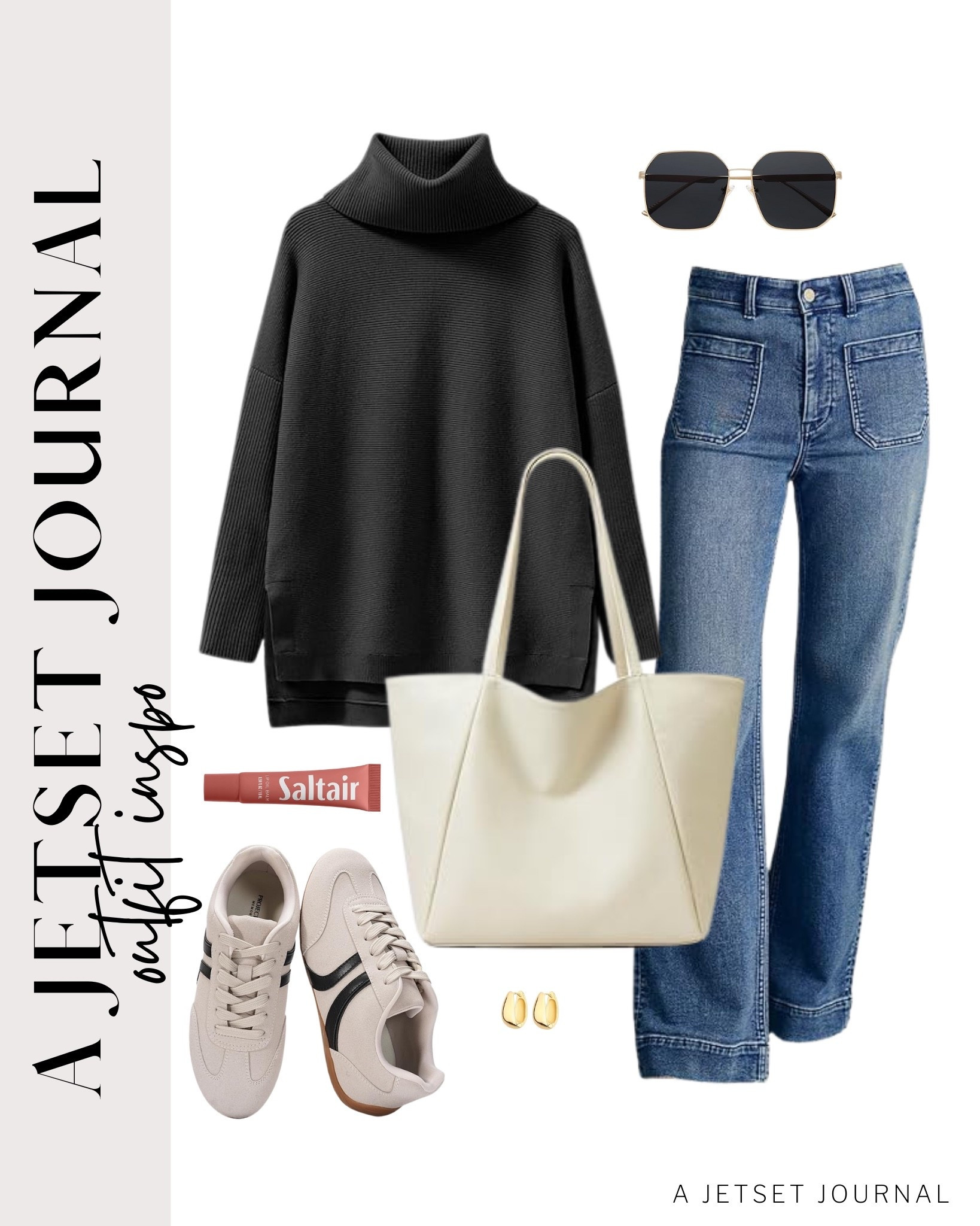 Here's how to style a turtleneck sweater for an easy and put together outfit!
saltair lip balm, gold earrings, long sleeve turtleneck shirt, straight leg jeans, airport outfit, fall to winter fashion, comfy outfit, winter style, everyday look, running errand outfit idea, makeup favorite, beauty must have, affordable style, amazon fashion

#LTKFindsUnder50 #LTKSeasonal #LTKU