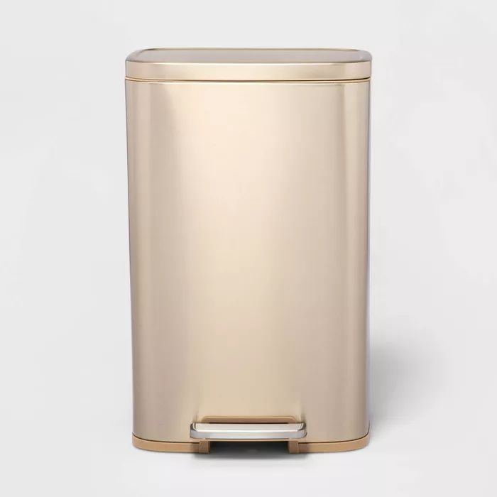 45L Rectangle Stainless Steel Step Trash Can - Brightroom™ | Target