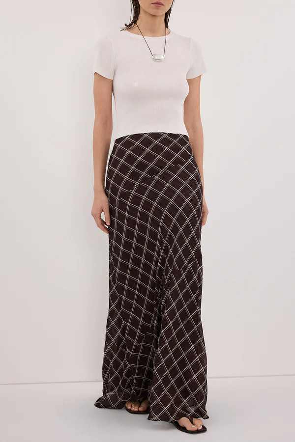 ARLINGTON CHOC MIDI SKIRT | DISSH