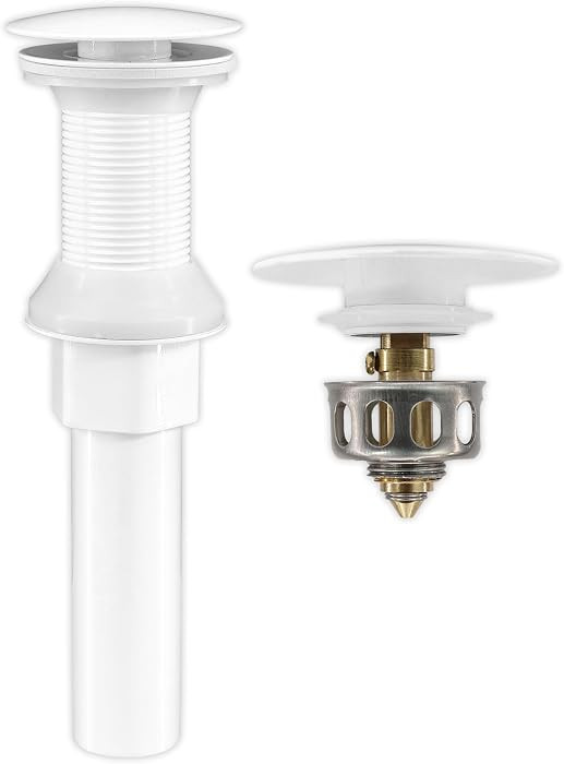 Bathroom Sink Drain,Drain Stopper Bathroom Sink Without Overflow,Pop Up Drain Assembly with Detac... | Amazon (US)