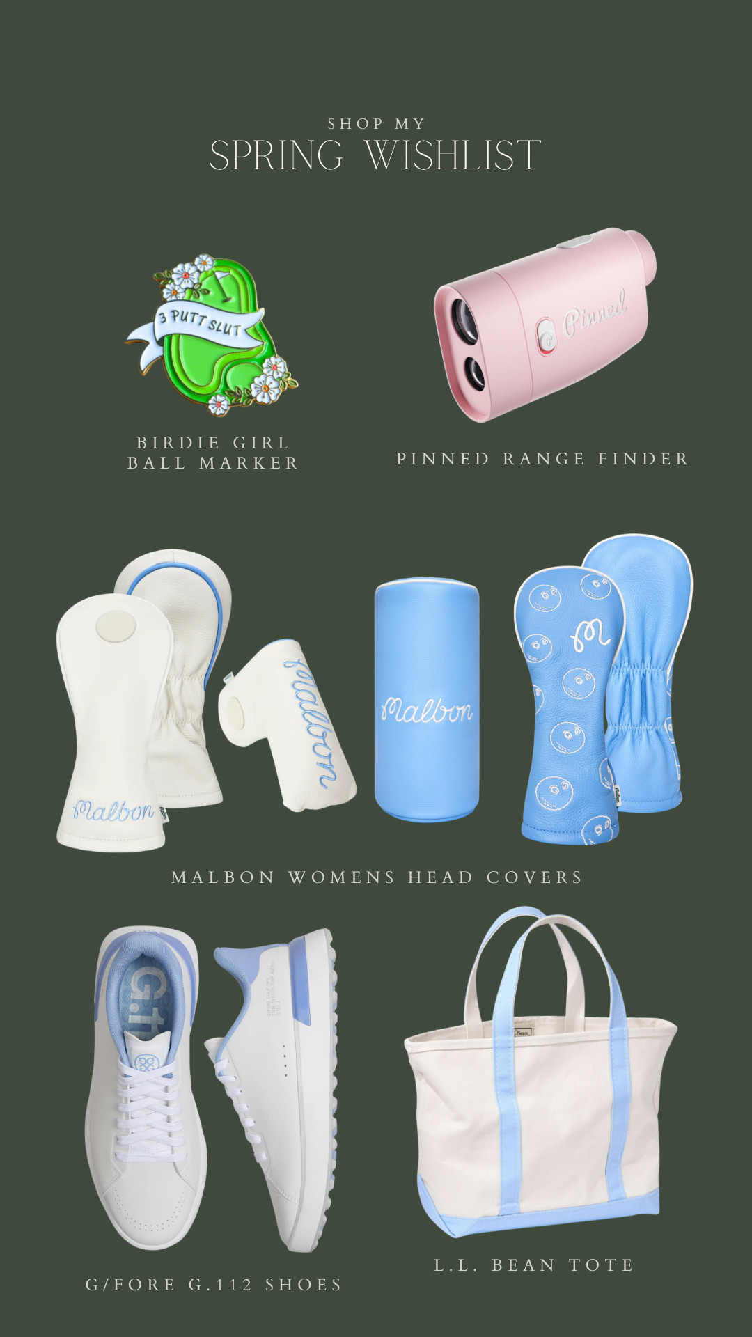 Spring wishlist for the golf girls who love blue as much as I do! 

 

#LTKfitnessgoals #LTKActive