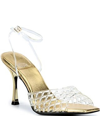 Jeffrey Campbell Lattix Clear Ankle Strap Dress Sandals - 8 | Dillard's