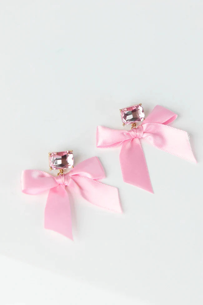 Pink Bow Earrings | Pink Lily