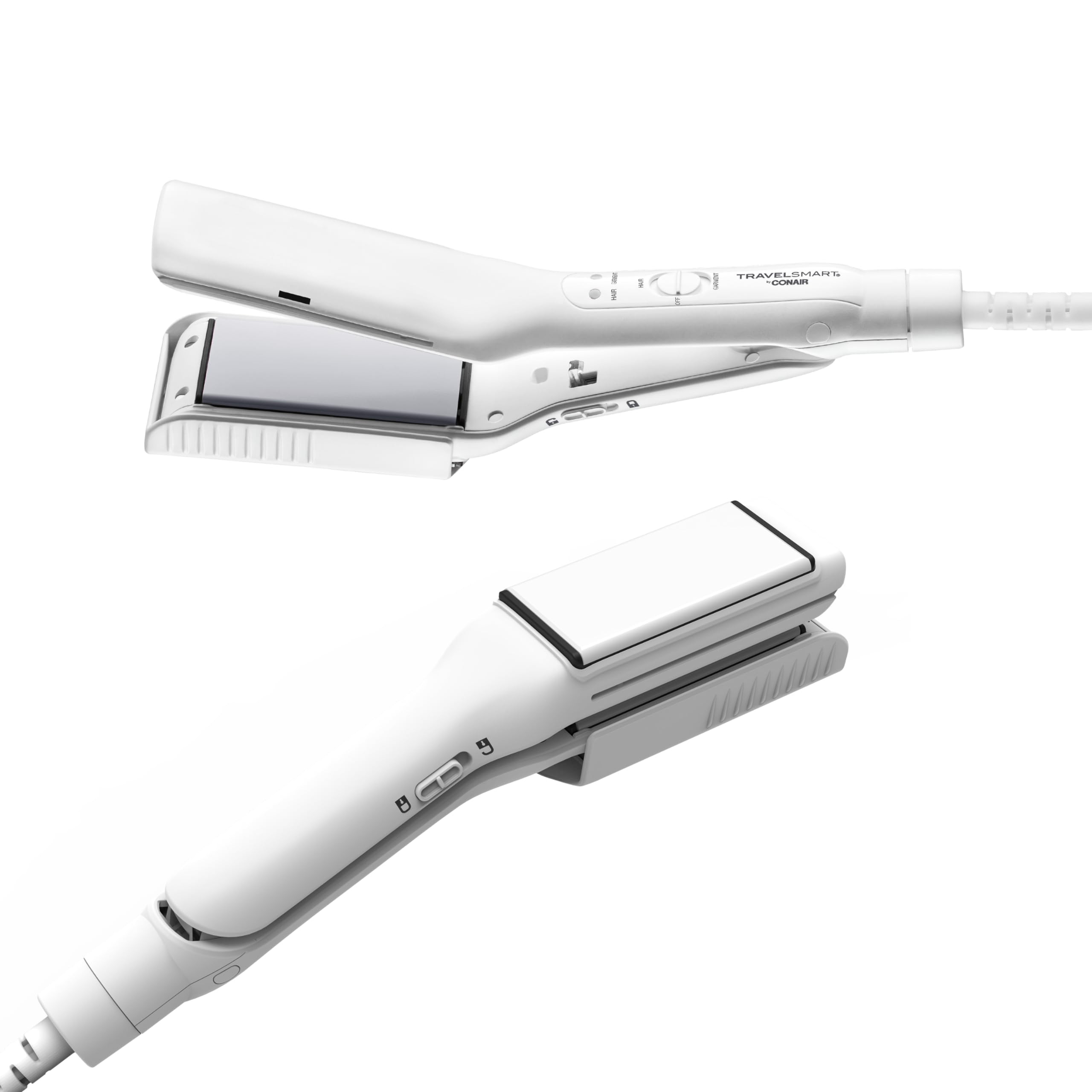 Conair Travel Iron 2-in-1, Travel Flat Iron for Clothes and Hair Straightener, Ceramic Technology... | Amazon (US)