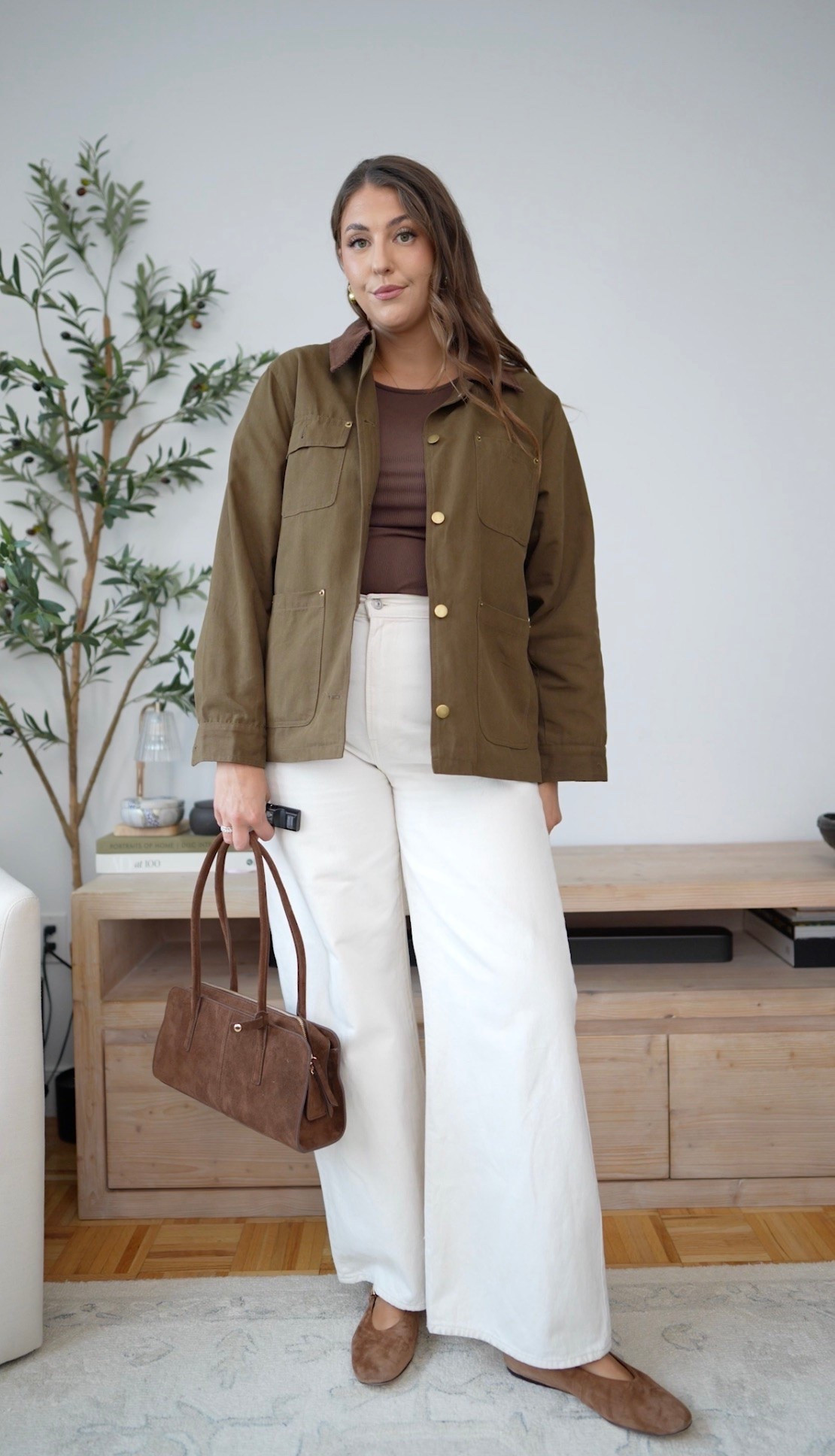 Olive and chocolate might be my favorite fall color combination. 🤎 This lightweight jacket instantly elevates a simple outfit and is the perfect layer for crisp mornings and cool evenings.

olive jacket, utility jacket, fall layering, chocolate brown top, cream pants, neutral outfit, fall transition style, classic wardrobe, capsule wardrobe, effortless fashion, everyday outfit, quiet luxury, Amazon fashion, casual chic, autumn outfit

#LTKSeasonal #LTKMidsize #LTKootd