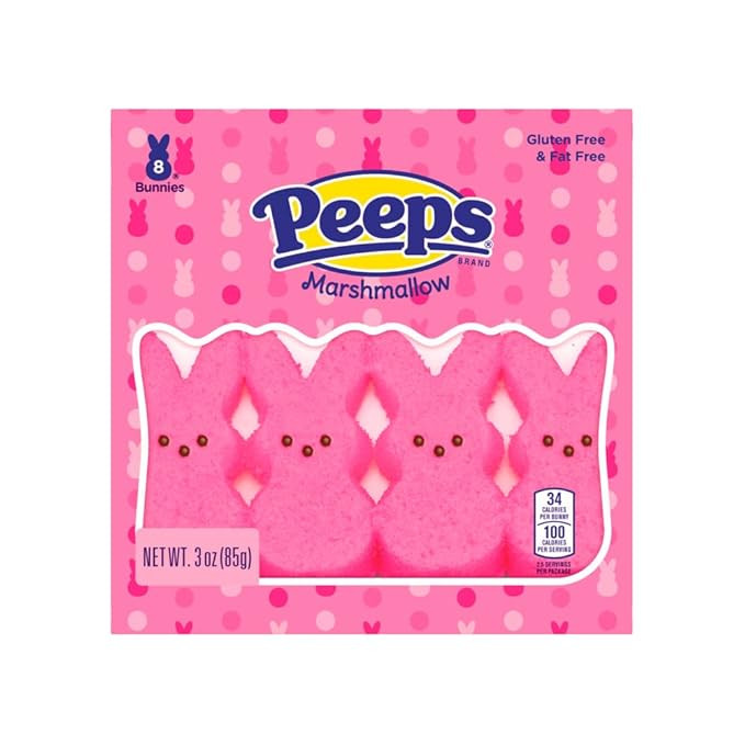 Peep (1 bag) Easter Pink Marshmallow Bunny Candy - 8 Bunnies per Bag - Gluten & Fat Free - 3 oz /... | Amazon (US)