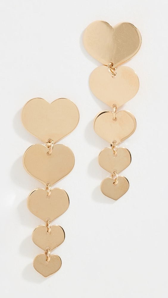 14k Gold Heart Drop Earrings | Shopbop