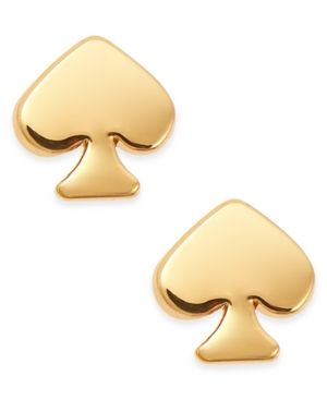 kate spade new york Mini Signature Spade Gold-Tone Stud Earrings | Macys (US)