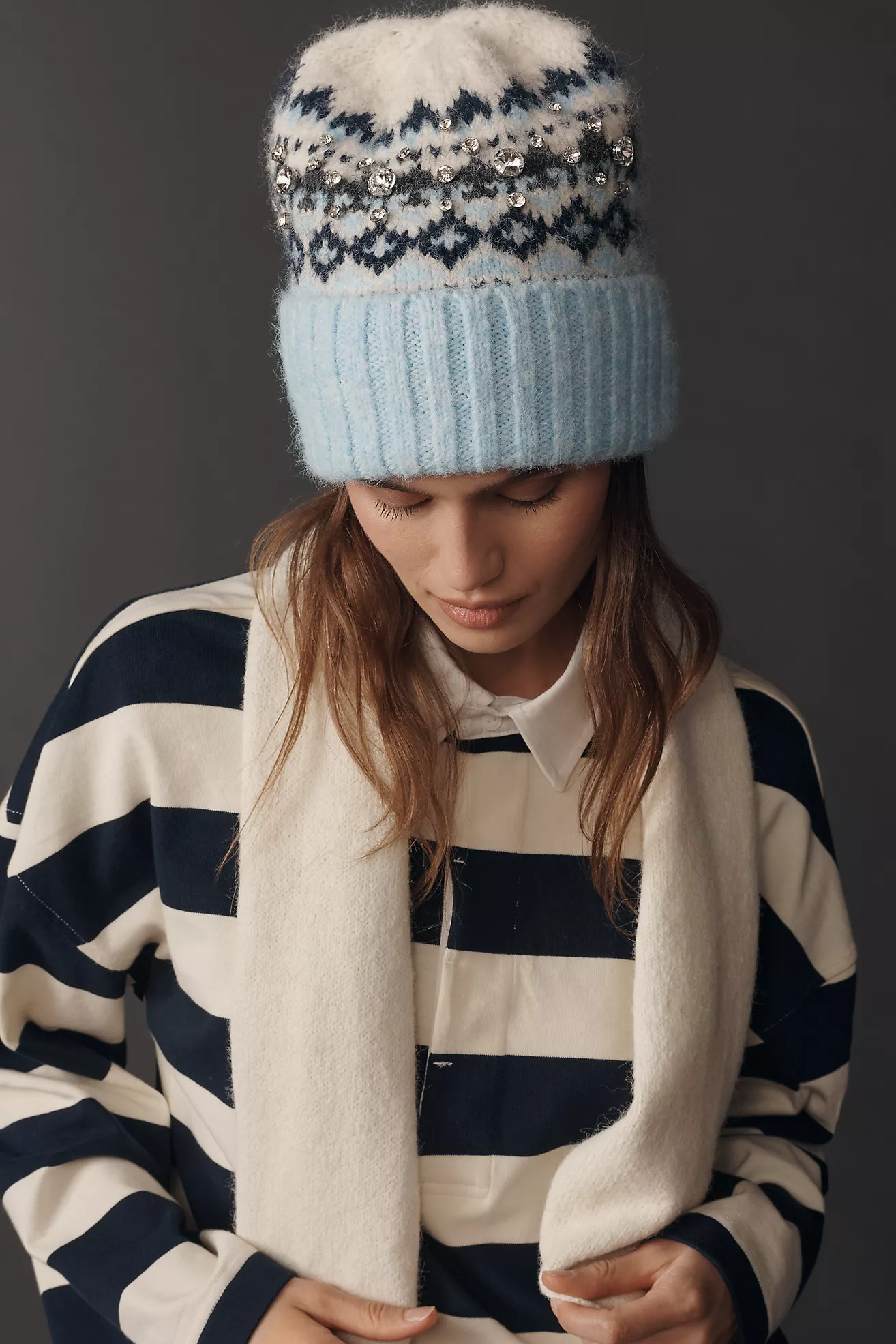 By Anthropologie Embellished Fairisle Beanie | Anthropologie (US)