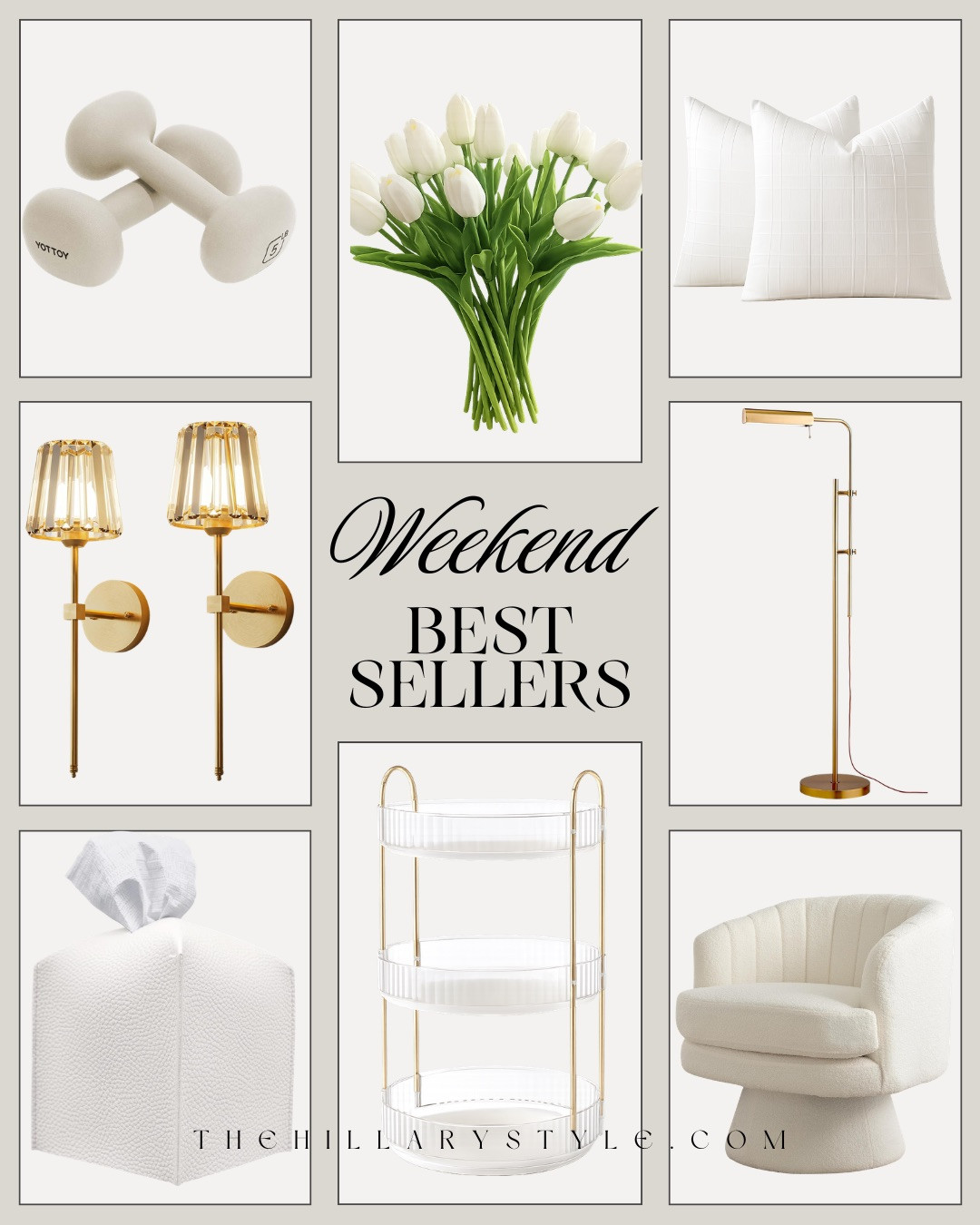 WEEKEND BEST SELLERS — HOME EDITION! From NEUTRAL THROW PILLOWS and TULIP STEMS to GOLD LIGHTING and SCULPTURAL ACCENTS, these are the pieces everyone is loving right now. Elevated, timeless, and so good for the price.

#Amazon #TheHillaryStyle #AmazonHome #WeekendBestSellers #LuxuryForLess #DesignerLookForLess #NeutralHome #HomeRefresh #ModernOrganicDecor #AmazonFinds 

 #LTKU #LTKOver40 #LTKHome