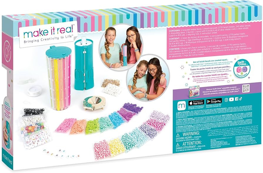 Make It Real Swift Clicks Deluxe Bracelet Studio - Create Colorful Friendship Bracelets with Swif... | Amazon (US)