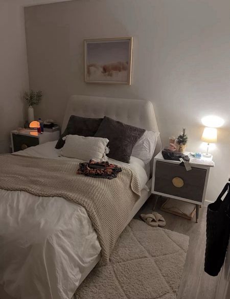 Bedding, Cozy modern neutral bedroom decor, casaluna oversized blanket, white bedding, sunrise alarm clock, hatch sound machine, night stand

#LTKKids #LTKFamily #LTKHome