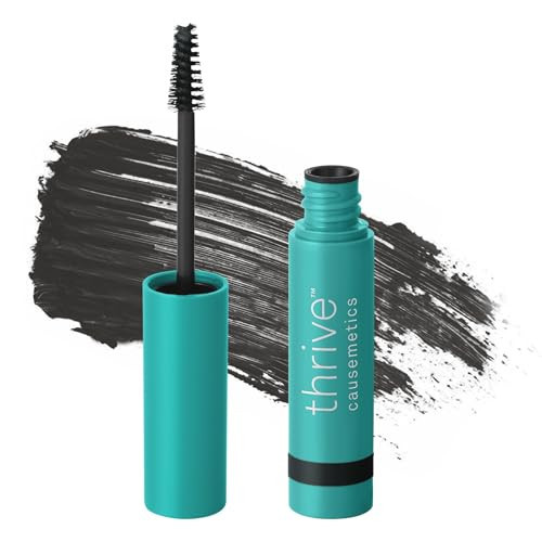 Thrive Causemetics Instant Brow Fix Semi-Permanent Eyebrow Gel, Waterproof Tinted Eye Brow Gel with Vitamin B5, Smudge-Proof, Vegan & Cruelty Free, Tova (Soft Black) | Amazon (US)