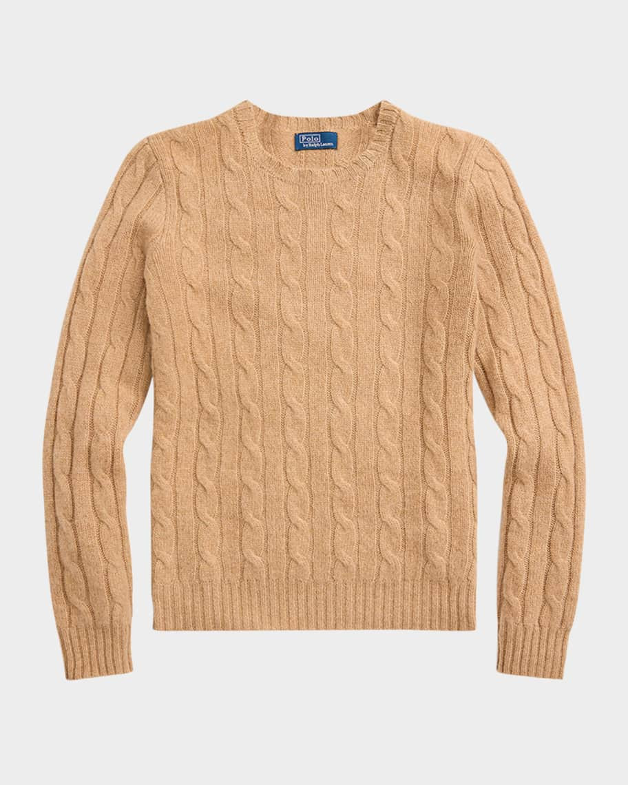 Polo Ralph Lauren Julianna Cable-Knit Cashmere Sweater | Neiman Marcus