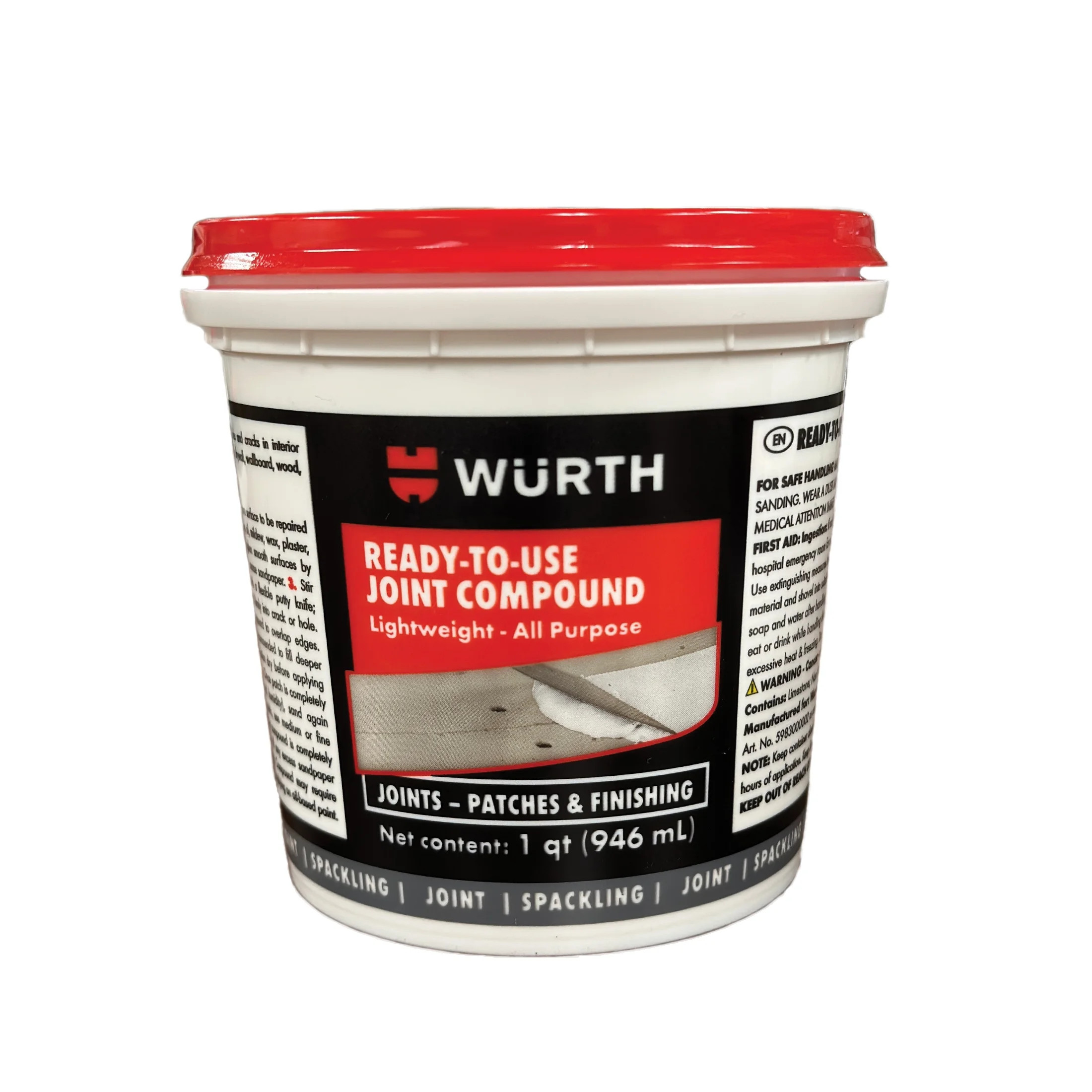 Wurth Ready-to-Use Lightweight Joint Compound, 32oz (1 Quart) | Walmart (US)