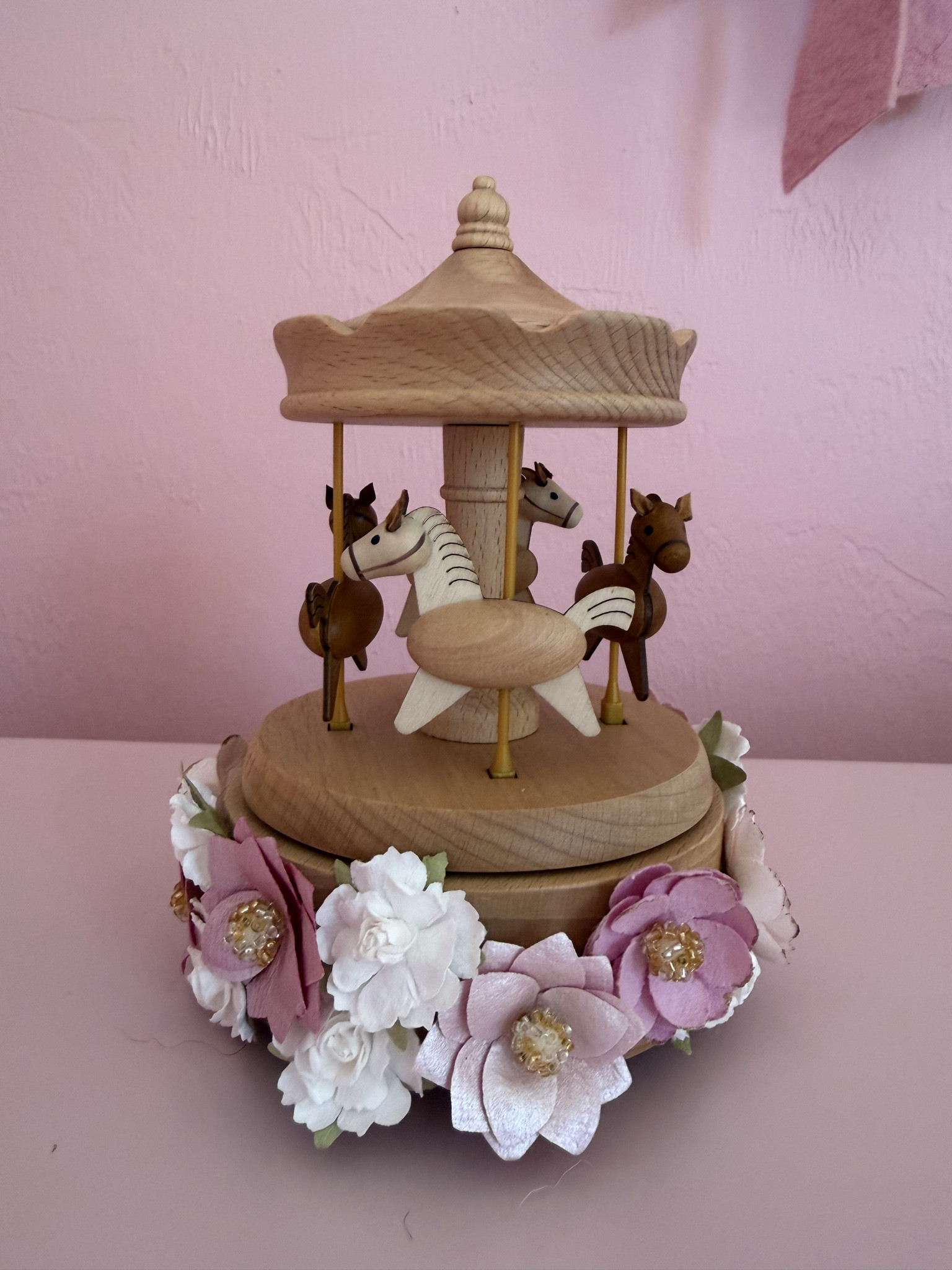 Wooden musical carousel for daughter 

#LTKKids #LTKmomlife #LTKBaby