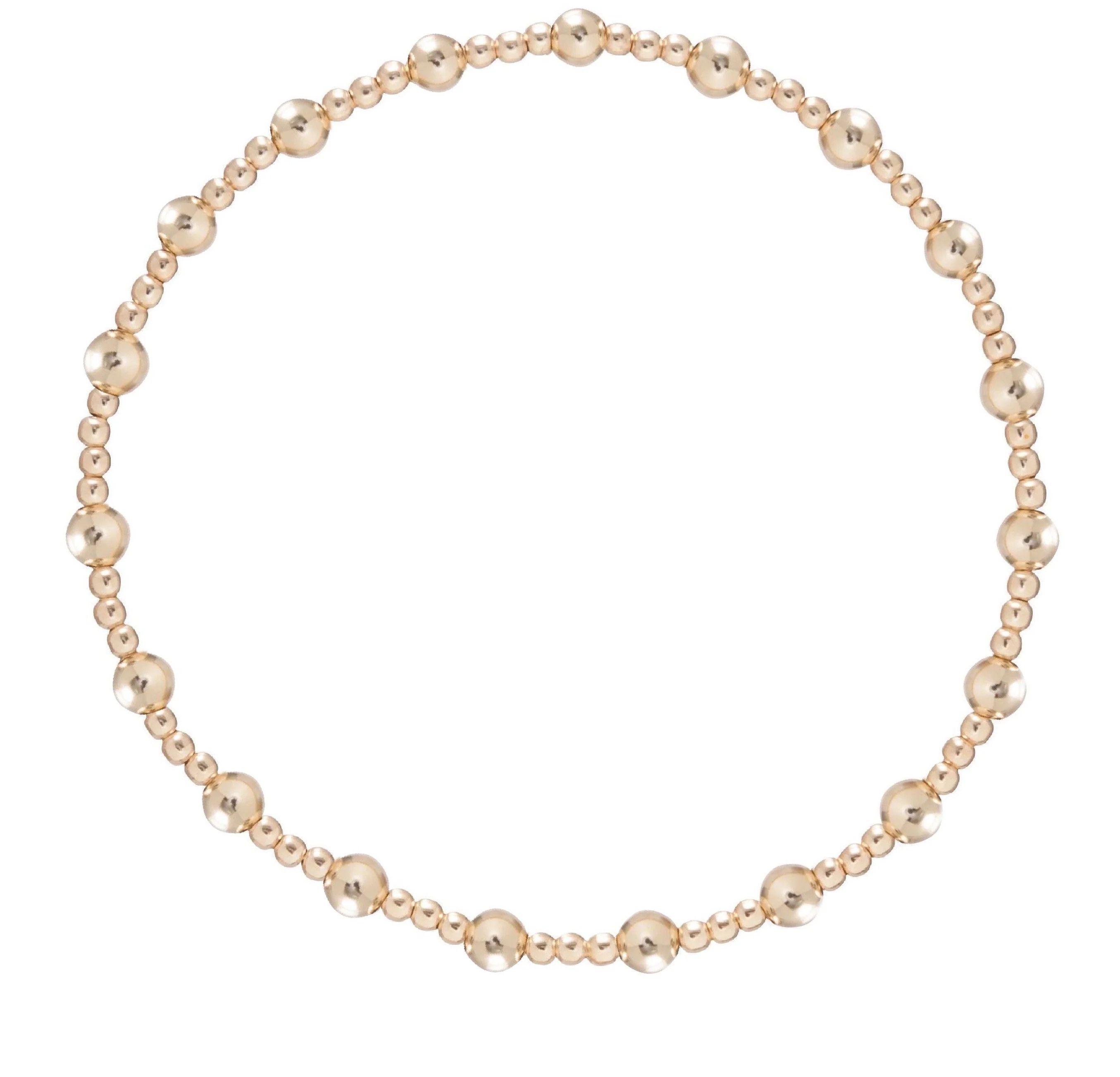 enewton Classic Sincerity Pattern 4mm Bead Bracelet - Gold | Smith's of Dublin