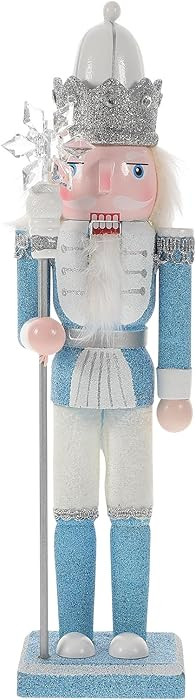 Blue Nutcracker Figure 12 Inch Christmas Nutcracker Ornaments Traditional Wooden Nutcracker for F... | Amazon (US)
