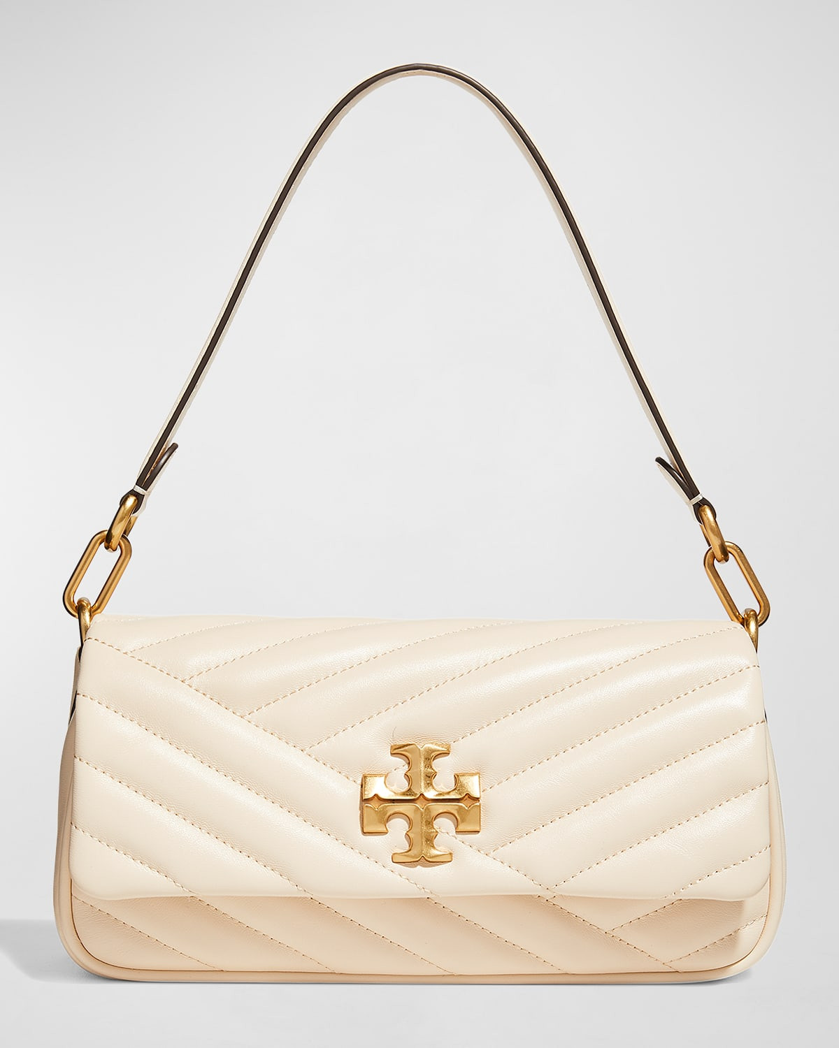 Kira Small Chevron-Quilt Flap Shoulder Bag | Neiman Marcus