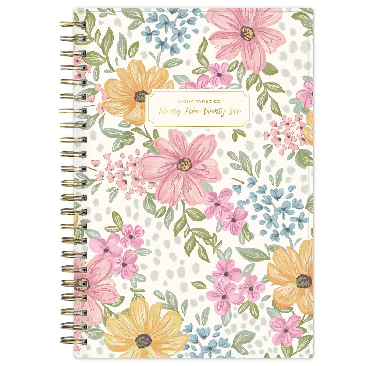 Blue Sky Ivory Paper Co Weekly/Monthly Wirebound Planner 5x8 Printed Nataliana Multi Floral | Target