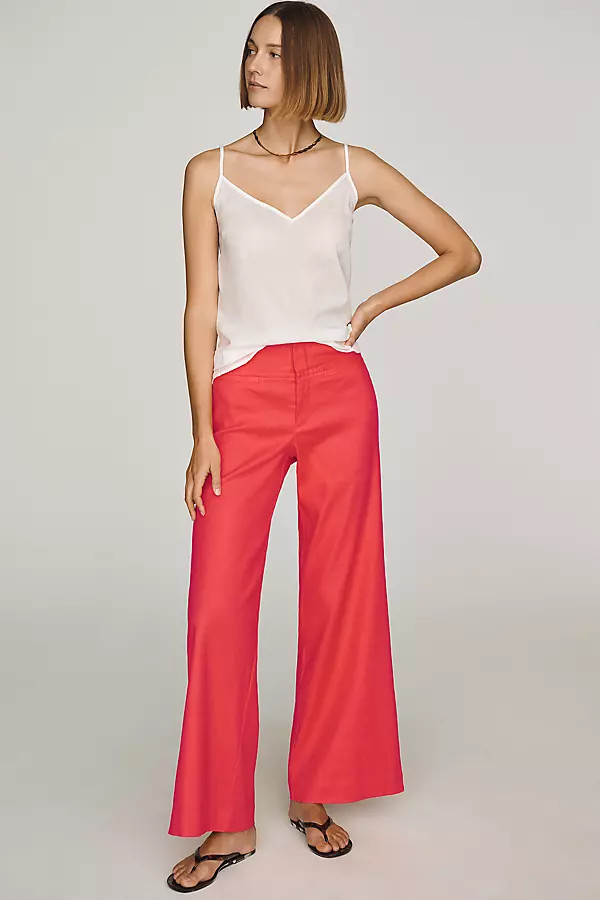 Linen Stretch High Rise Trousers | Anthropologie (US)