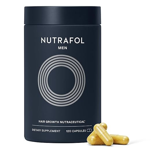 Nutrafol Men's Hair Growth Supplements, Clinically Tested for Visibly Thicker Hair and Scalp Cove... | Amazon (US)