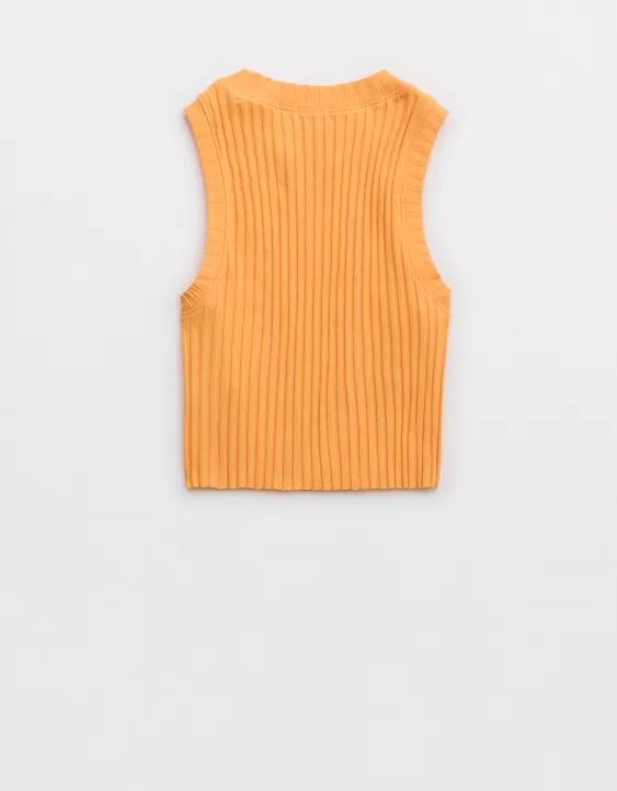 Aerie High Neck Ribbed Tank Top | Aerie