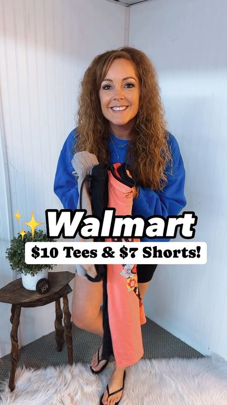 $10 Walmart Time and Tru Women's Rolling Stones Graphic Print T-Shirt /  Athletic Works Women’s and Women's Plus ButterCore Soft Performance Gym Shorts, 4" Inseam / travel outfit / comfy outfit 

Tees- wearing size small, TTS
Shorts - wearing size small, TTS


#LTKover40 #LTKtravel #LTKfindsunder50