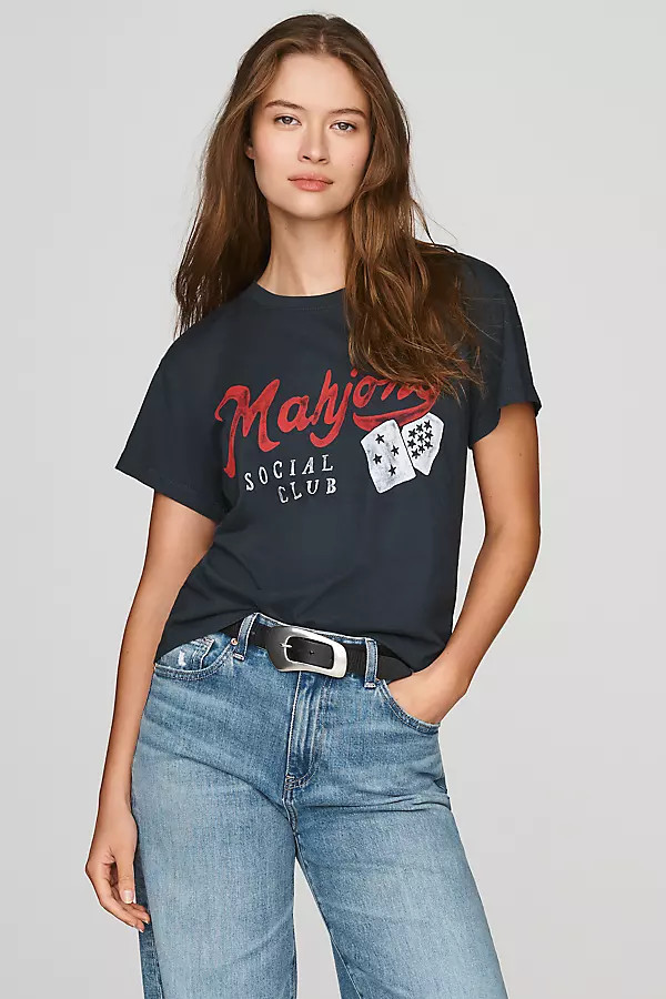 100% Cotton Mahjong Graphic Tee | Anthropologie (US)