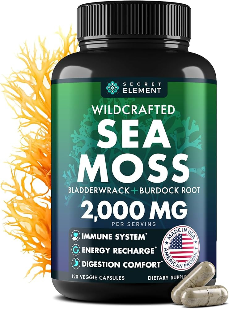 Sea Moss Capsules - Irish Sea Moss Advanced with Burdock Root, Bladderwrack & Muira Puama for Imm... | Amazon (US)
