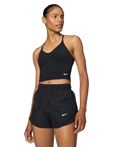 Nike Women's Indy Light Support Padded Sports Bra Tank, Black/White, Small | Amazon (US)