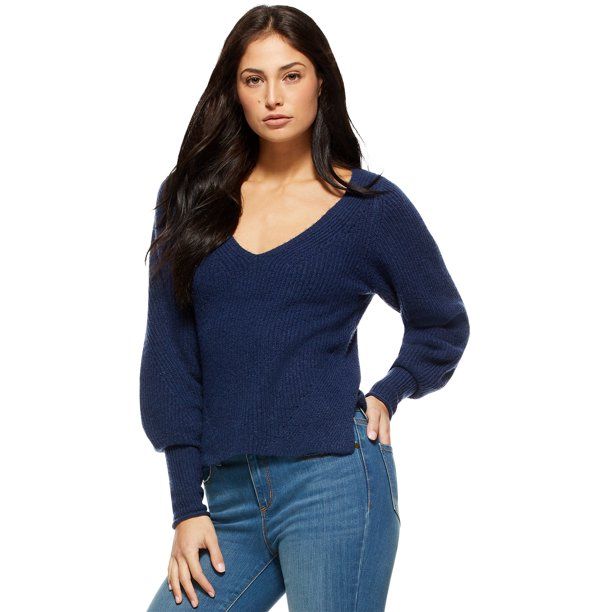 Sofia Jeans by Sofia Vergara Women’s Sweater with Blouson Sleeves | Walmart (US)