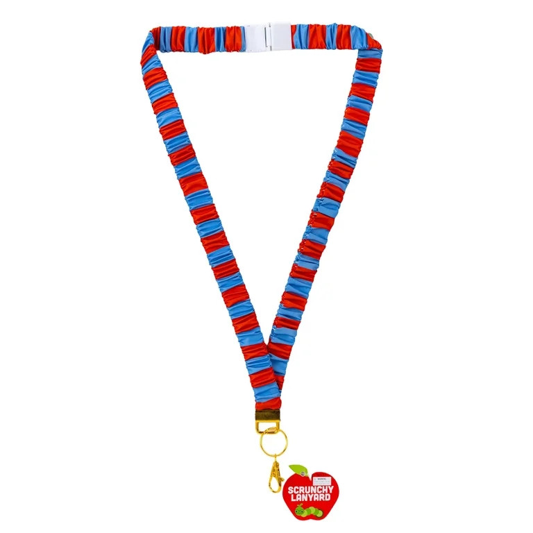 R&B Stripe Elastic Scrunchy Lanyard, Red & Blue Check Pattern, Durable ID Badge Holder, 19.6 x 0.... | Walmart (US)