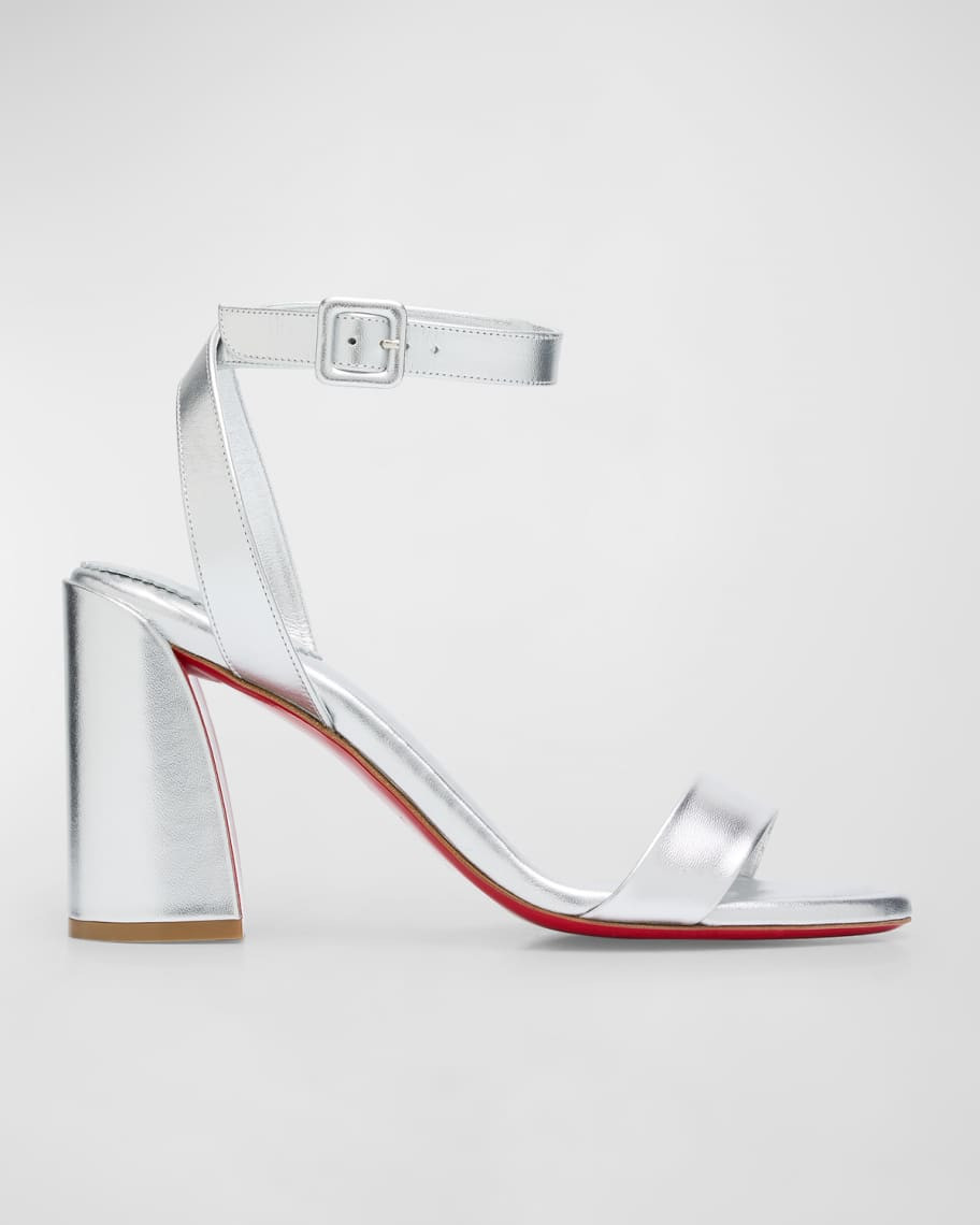 Christian Louboutin Miss Sabina Metallic Red Sole Sandals | Neiman Marcus