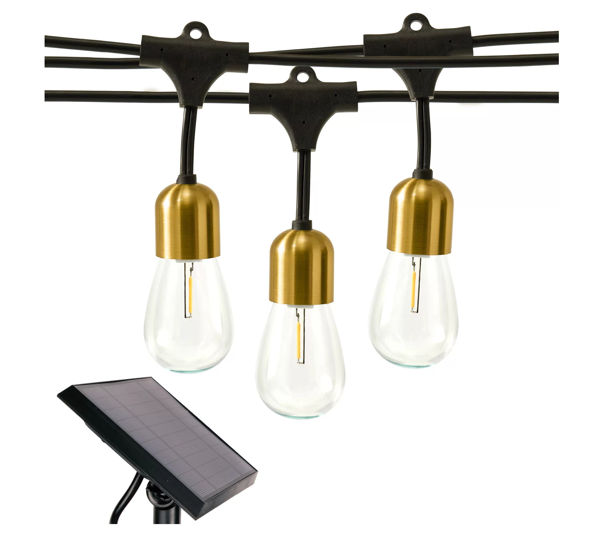 Brightech Glow Solar LED 1W S14 27 Ft Hanging String Lights | QVC