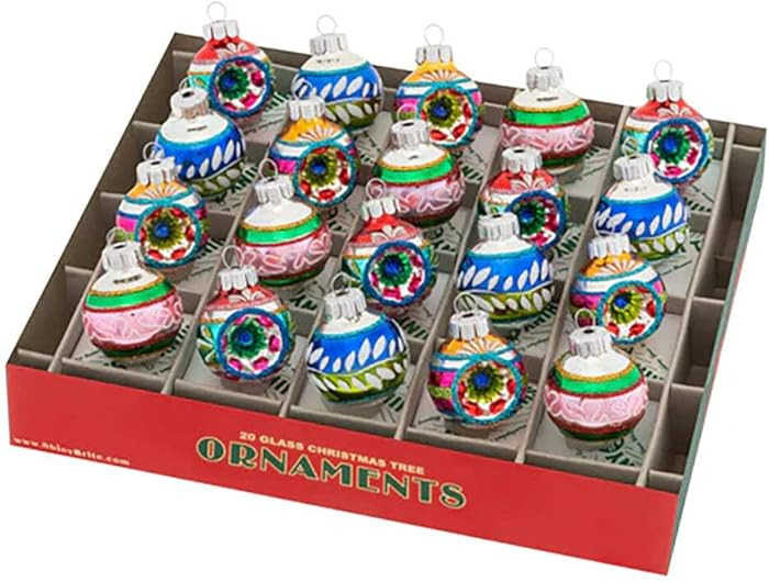 Shiny Brite Christmas Confetti 20 Count 1.25" Half Reflector Half Rounds | Amazon (US)