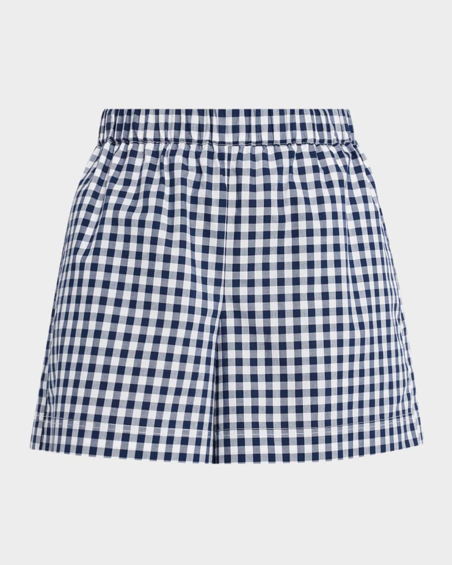 Tanya Taylor Fallon Gingham Shorts | Neiman Marcus