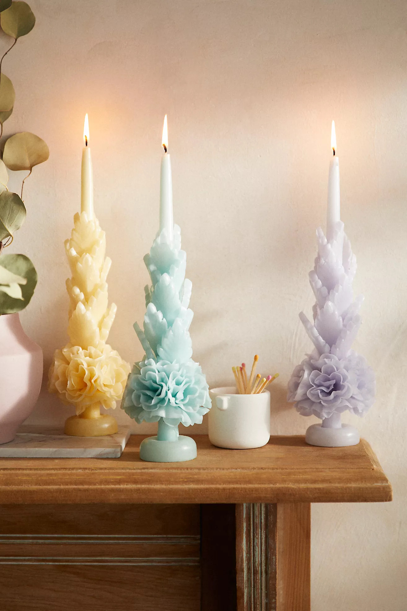 Oaxacan Floral Taper Candle, Tall Flower | Anthropologie (US)