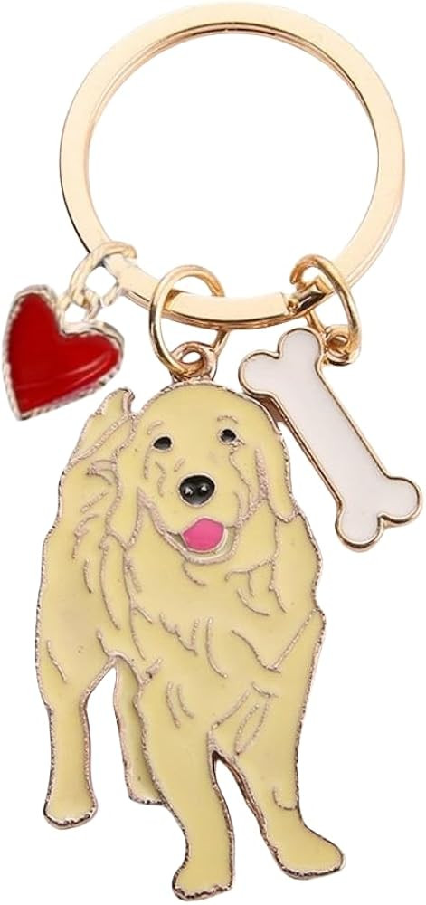 Cute Puppy Dog Keychain Golden Retriever Key Charm Keychain Pet Lover Keyring Gift | Amazon (US)