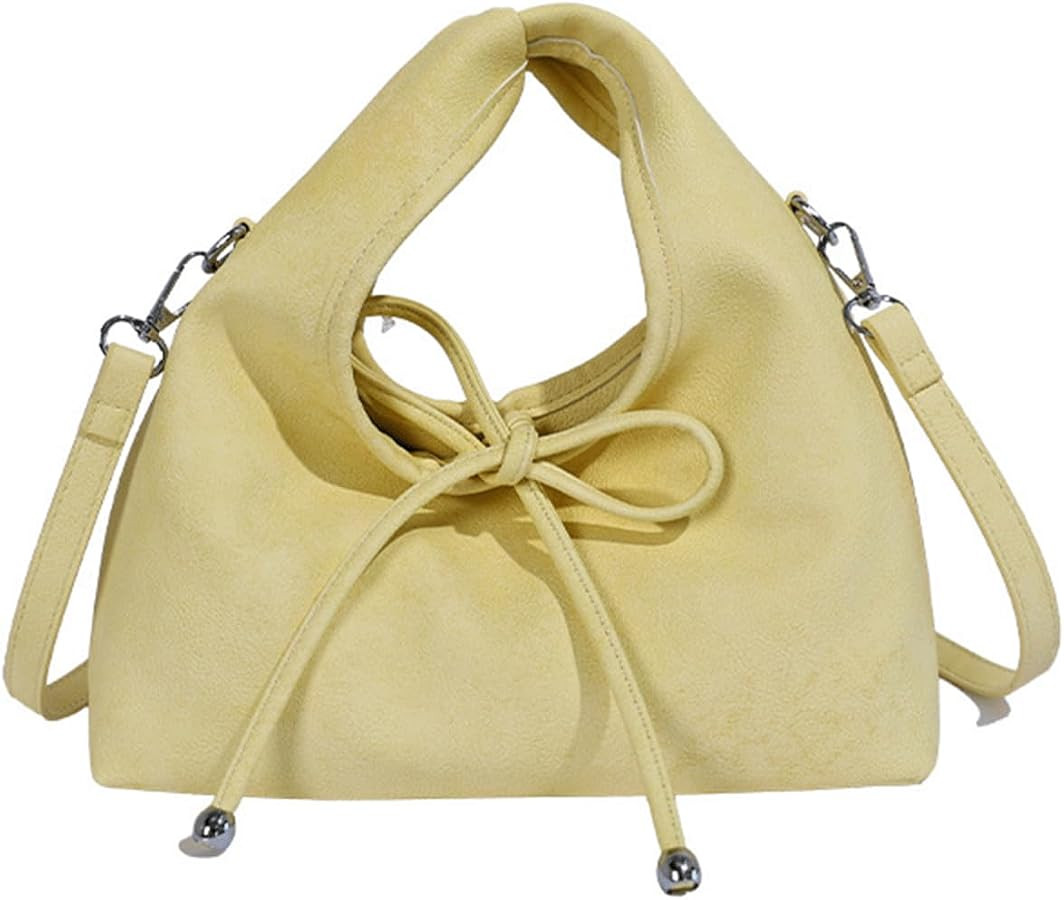 Suede Purse Bow Hobo Crossbody Shoulder Bag Cute Small Chic Handbag for Women Daily Everyday Outf... | Amazon (US)
