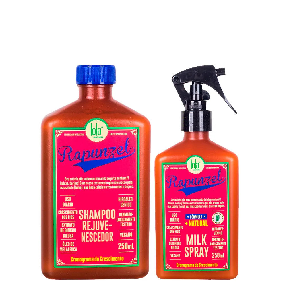 Kit Lola Cosmetics Crescimento Rapunzel - Shampoo 250 ml + Leave-in 250 ml | Amobeleza (BR)
