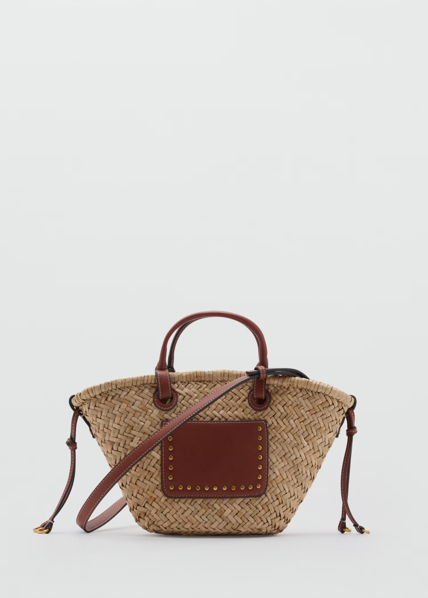 Small double-handle natural fibre bag - Women | MANGO USA | Mango (US/MX/AU)