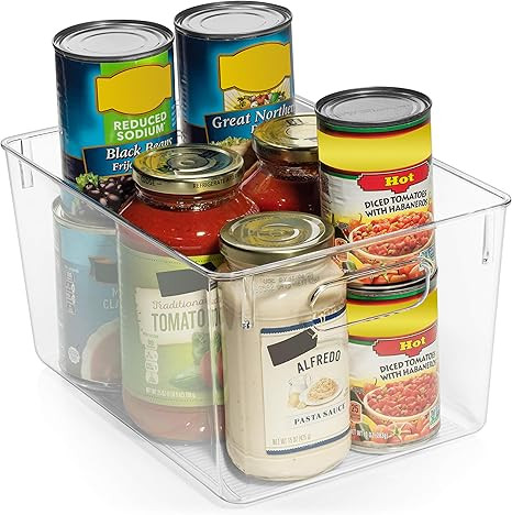 ClearSpace Plastic Storage Bins – Perfect Kitchen Organization or Pantry Storage – Fridge Org... | Amazon (US)
