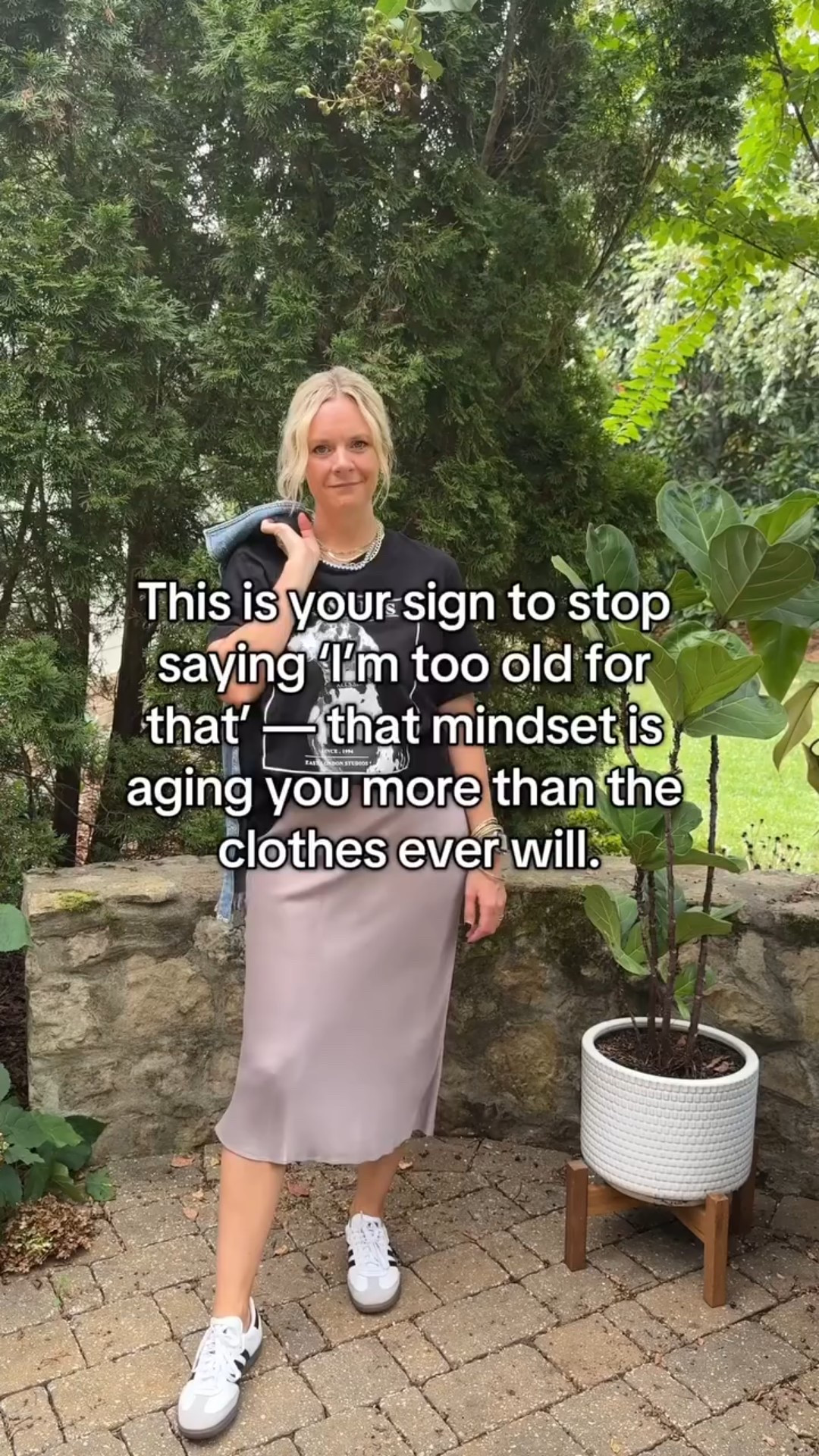 Here’s a little styling truth bomb: Most women don’t age out of great style — they talk themselves out of it. 

“I’m too old for that.” 
“I could never pull that off.” 
“That ship has sailed.” 

This mindset steals more joy (and more great outfits) than any trend ever could. 

But guess what? 
✨ Confidence doesn’t have an age limit. 
✨ Style doesn’t expire. 
✨ And if something makes you feel good, it’s already “age appropriate.” 

When we work with clients, the transformation often has nothing to do with clothes…and everything to do with giving themselves permission to try something new, let go of old rules, and finally dress for who they are — not who they think they’re “supposed” to be. 

If you want to feel more polished, put-together, and authentically YOU, it starts with one decision: Stop counting yourself out. 

And you don’t have to do it alone. ✨ Book a Styling Session or Personal Shopping appointment through the link in bio — let’s build a wardrobe that grows with you, not against you.