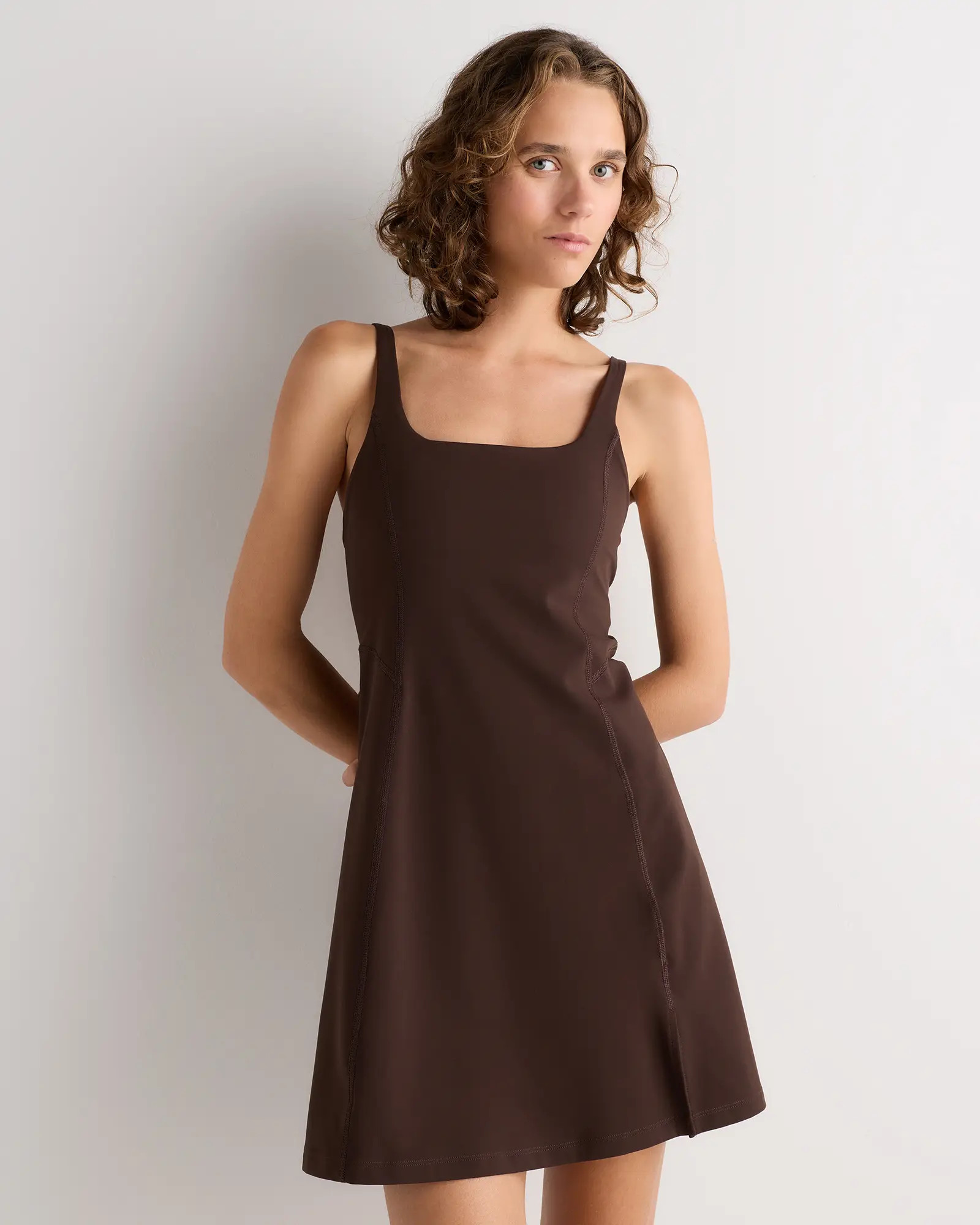 Power Up Square Neck Dress | Quince